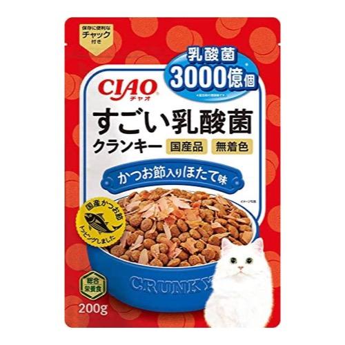 いなば 猫用 CIAO(チャオ)すごい乳酸菌クランキー かつお節入り ほたて味