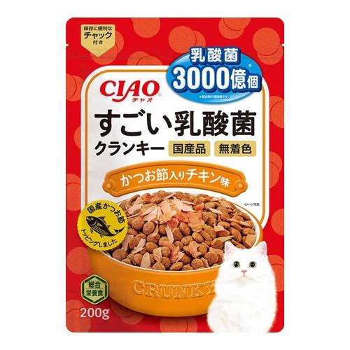 いなば 猫用 CIAO(チャオ)すごい乳酸菌クランキー かつお節入り チキン味