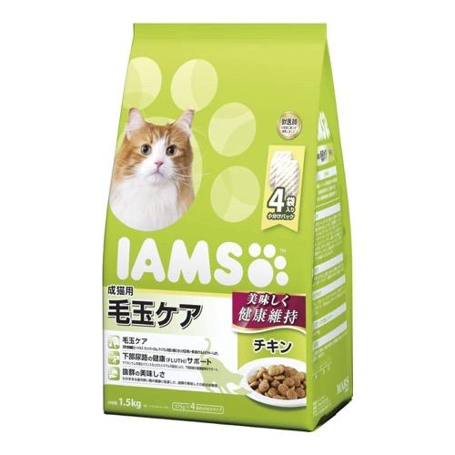 アイムス(IAMS) キャットフード 成猫用 毛玉ケア チキン