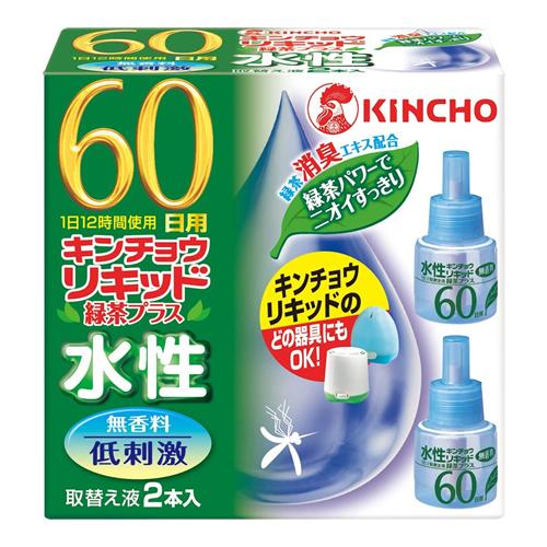 KINCHO 水性キンチョウリキッド 60日 無香料 緑茶プラス 取替え液