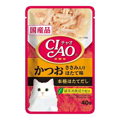 いなば CIAO(チャオ) パウチ かつお ささみ入り ほたて味