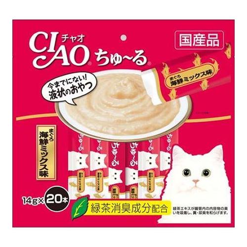 いなば 猫用おやつ CIAOちゅ〜る(チャオちゅーる) まぐろ 海鮮ミックス味