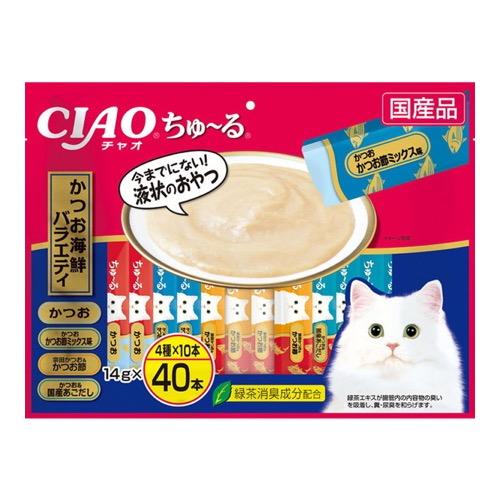 いなば 猫用おやつ CIAOちゅ〜る(チャオちゅーる) かつお海鮮バラエティ