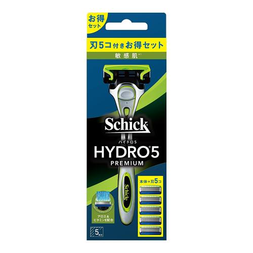 Schick(シック) ハイドロ5 プレミアム 敏感肌 コンボパック ホルダー(刃付き)+替刃4コ