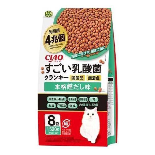 いなば 猫用 CIAO(チャオ)すごい乳酸菌クランキー 本格鰹だし味