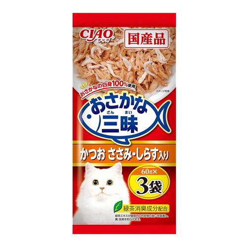 いなば CIAO(チャオ) おさかな三昧 猫用 かつお しらす・ささみ入り