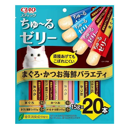 いなばCIAOスティックちゅ～るゼリー(チャオスティックちゅーるゼリー) まぐろ・かつお海鮮バラエティ
