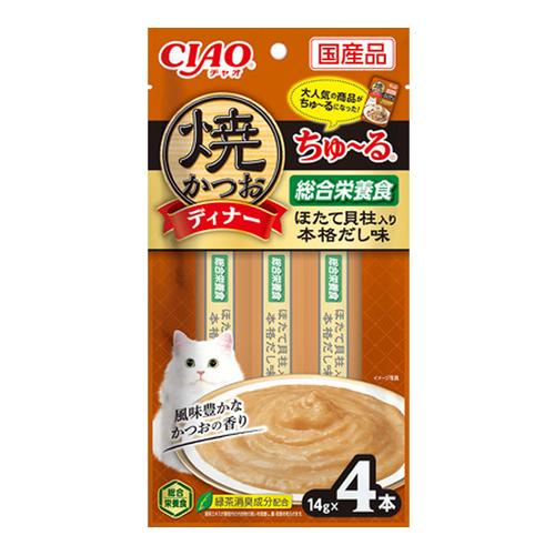 いなば CIAO焼かつおディナーちゅ〜る(ちゅーる) ほたて貝柱入り 本格だし味