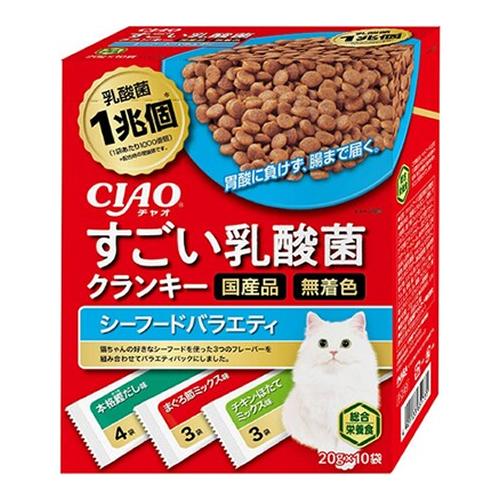 いなば 猫用 CIAO(チャオ)すごい乳酸菌クランキー シーフードバラエティ 