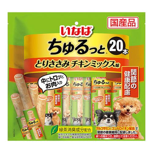 いなば 犬用おやつ ちゅるっと とりささみ チキンミックス味 関節の健康配慮