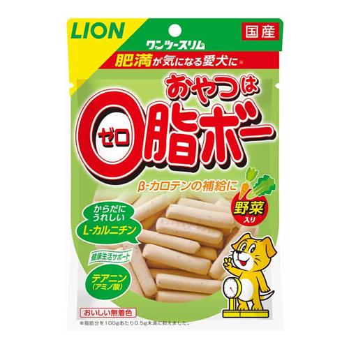 ライオンペット 犬用 ワンツースリム おやつは0脂ボー 野菜入り