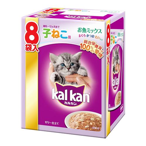 カルカン(kalkan) パウチ 離乳～12ヵ月までの子ねこ用 お魚ミックス まぐろ・かつお・たい入り