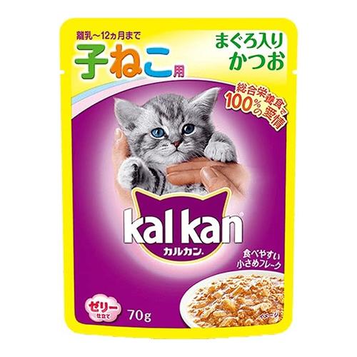 カルカン(kalkan) パウチ 離乳～12ヵ月までの子ねこ用 まぐろ入りかつお