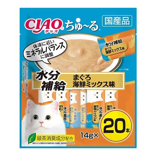 いなば 猫用おやつ CIAOちゅ〜る(チャオちゅーる) 水分補給 まぐろ 海鮮ミックス味