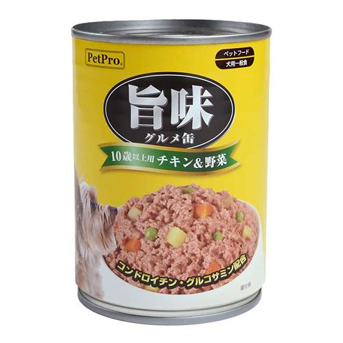 ペットプロ 犬用 旨味グルメ缶 10歳以上用 チキン&野菜