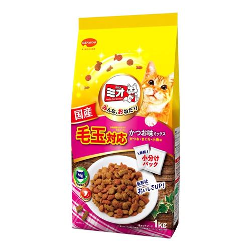 日本ペットフード ミオドライミックス 毛玉対応 かつお味