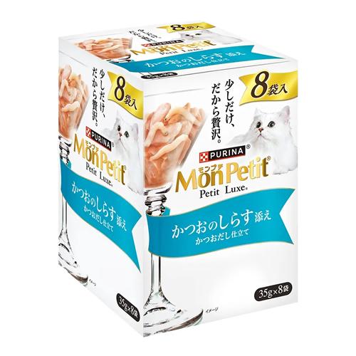 モンプチ プチリュクス パウチ かつおのしらす添え かつおだし仕立て
