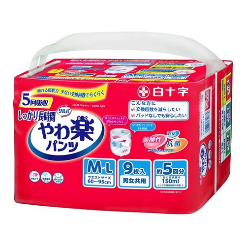 白十字 サルバ やわ楽パンツ しっかり長時間 5回吸収