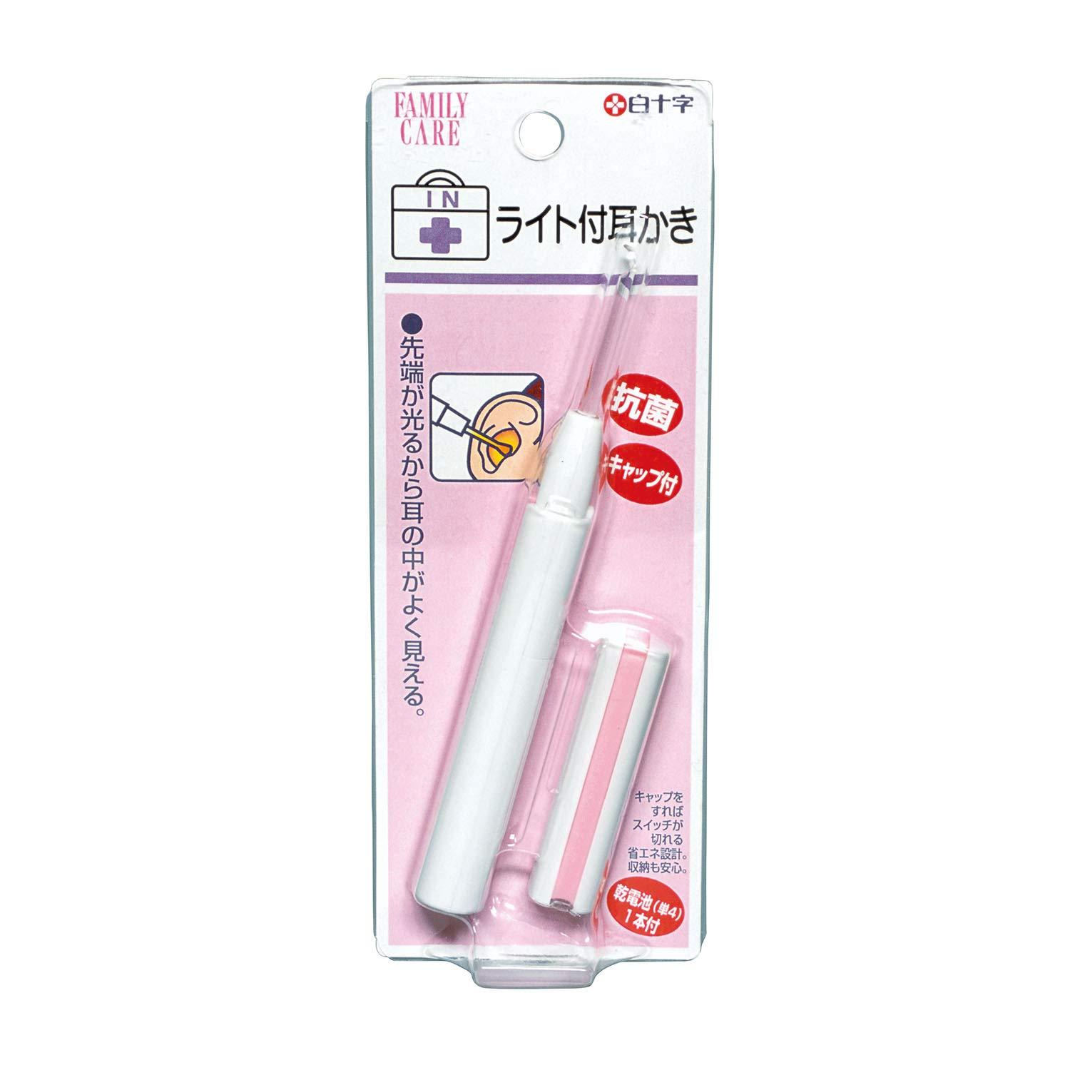 白十字 FCライト付耳かき キャップ付・乾電池付