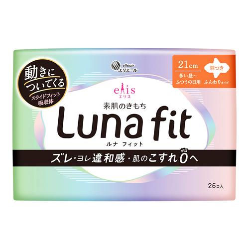 エリス 素肌のきもち ルナフィット 多い昼～ふつうの日用 羽つき 21cm