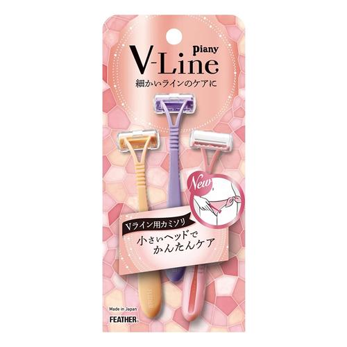 フェザー安全剃刀 Piany ピアニィV-Line Vライン用カミソリ ガード付き