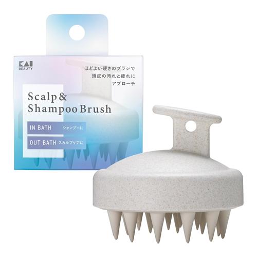 貝印 シャンプーブラシ スカルプ&シャンプーブラシ シリコーン 