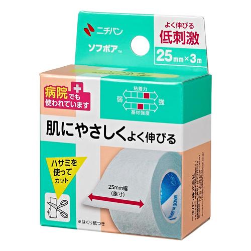 ニチバン ソフポア 低刺激テープ 25mm×3m