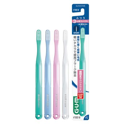 GUM ガム・デンタルブラシ 超先細毛 3列超コンパクト #166