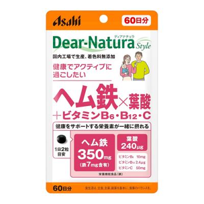 ディアナチュラスタイル ヘム鉄×葉酸+ビタミンB6・B12・C