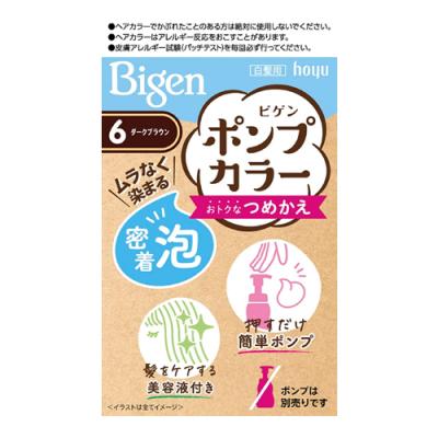 ビゲン ポンプカラー 白髪用 つめかえ 6 ダークブラウン