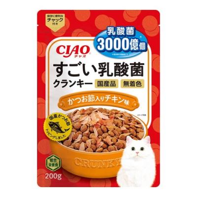 いなば 猫用 CIAO(チャオ)すごい乳酸菌クランキー かつお節入り チキン味