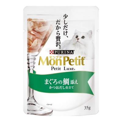 モンプチ プチリュクス パウチ まぐろの鯛添え かつおだし仕立て