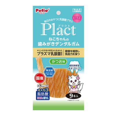 Plact プラクト ねこちゃんの歯みがきデンタルガム かつお味