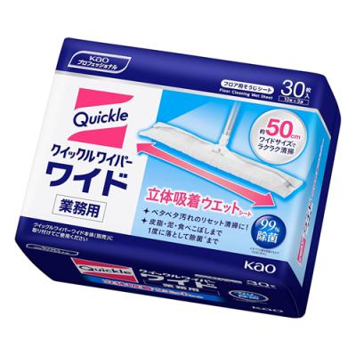 クイックルワイパー ワイド 立体吸着ウエットシート 業務用