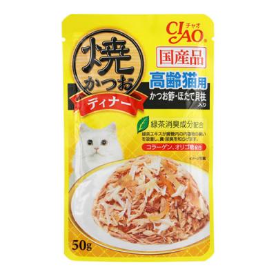 いなば CIAO(チャオ) 焼かつおディナー 高齢猫用 かつお節・ほたて貝柱入り