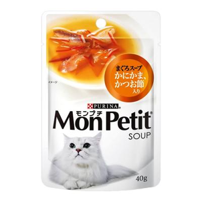 ピュリナ モンプチ まぐろスープ かにかま、かつお節入り