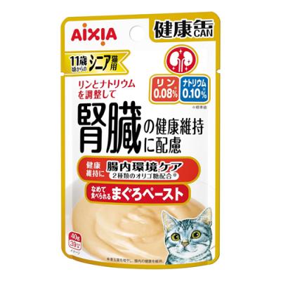アイシア 健康缶パウチ 11歳頃からのシニア猫用 腸内環境ケア