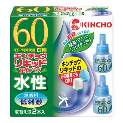 KINCHO 水性キンチョウリキッド 60日 無香料 緑茶プラス 取替え液
