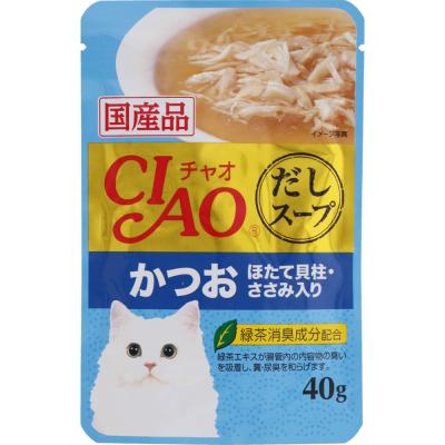 いなば CIAO(チャオ) だしスープ 猫用 かつお ほたて貝柱・ささみ入り