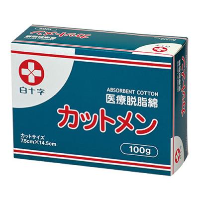白十字 カットメンBOX(医療脱脂綿) 7.5×14.5cm