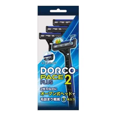 DORCO(ドルコ) PACE2PLUS 2枚刃オープン式ヘッド首振りスムーザー付きディスポ