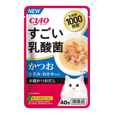 いなば CIAO(チャオ) すごい乳酸菌 パウチ かつお ささみ・おかか入り
