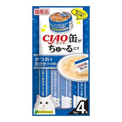 いなば 猫用 CIAO缶ちゅ～る(チャオ缶ちゅーる) かつお&おかか(かつお節)
