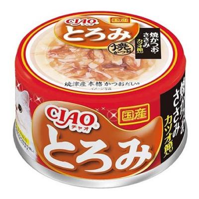 いなば CIAO(チャオ) とろみ 猫缶 焼かつお ささみ カツオ節入り