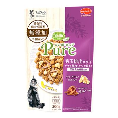 コンボ ピュア キャット 毛玉排出サポート まぐろ味・鶏肉・かつお節添え