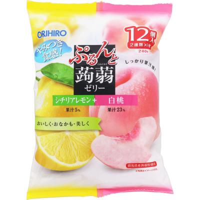 ぷるんと蒟蒻ゼリーシチリアレモン+白桃
