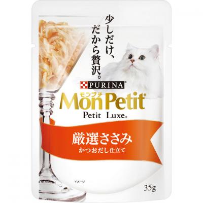 モンプチ プチリュクスパウチ 厳選ささみ かつおだし仕立て