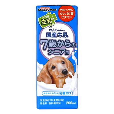 ドギーマン ミルク わんちゃんの国産牛乳 7歳からのシニア用