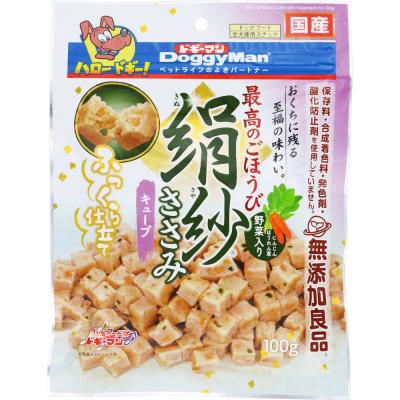 ドギーマン 犬用おやつ 絹紗ささみ キューブ 野菜入り
