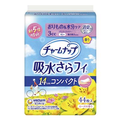 チャームナップ 吸水さらフィ パンティライナー 14cmコンパクト 3cc ローズの香り